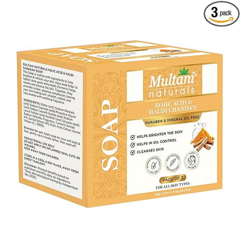Multani Naturals Kojic Acid 1% & Haldi Chandan Soap 125g